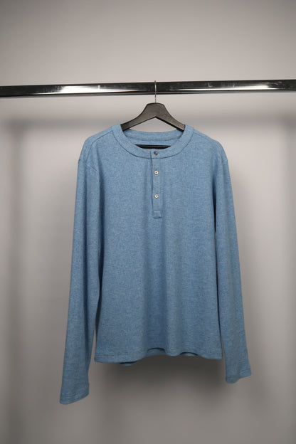 Sky Blue Knitted Henley