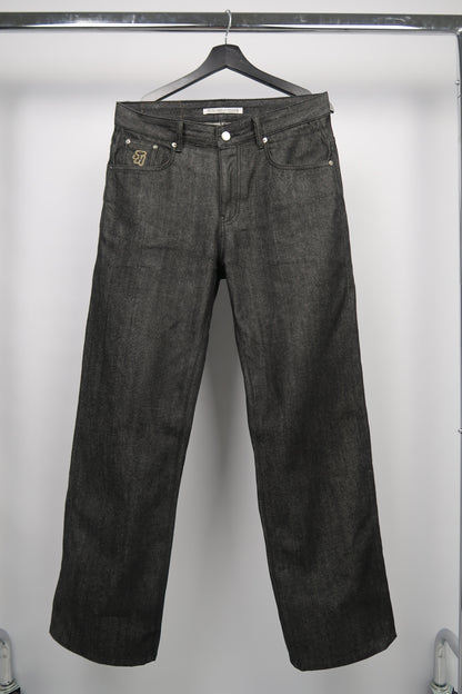Silver Black 15oz Raw Selvedge Denim